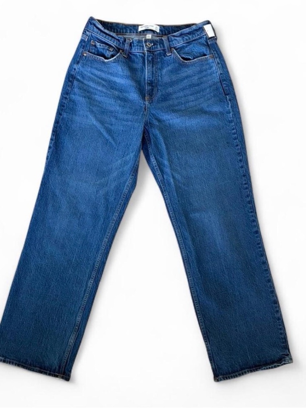 Abercrombie & Fitch Women's Wide Leg Jeans in Classic Blue
